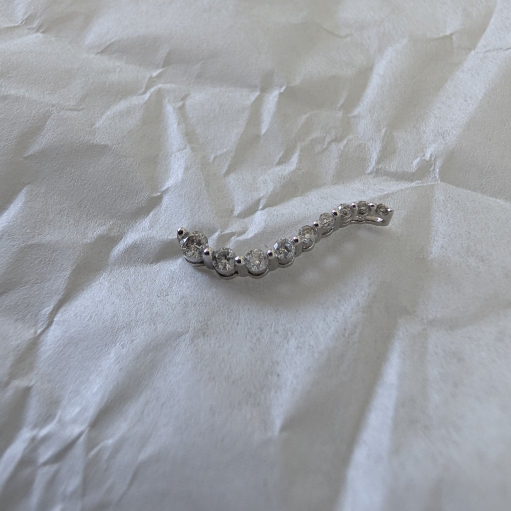 Diamonds In White Gold Pendant